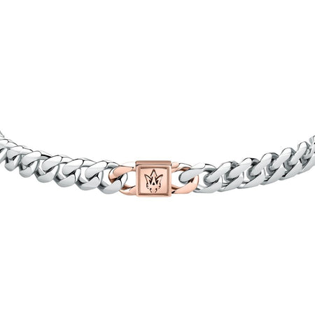 Bracciale MASERATI uomo Logo acciaio / oro rosa