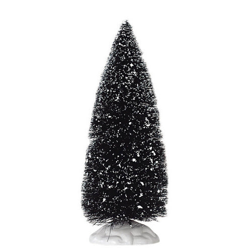Albero di Natale innevato, accessorio per villaggio di Natale in poliestere