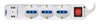 Multipresa 6 Posti Italiana Bipasso con 2 Prese USB Bianca