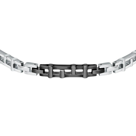 Bracciale MORELLATO uomo Motown acciaio / nero
