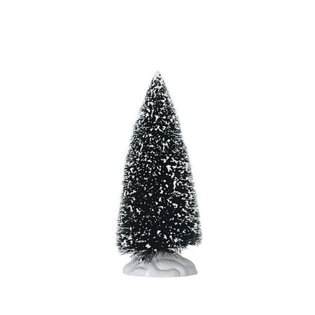Albero di Natale innevato, accessorio per villaggio di Natale in poliestere