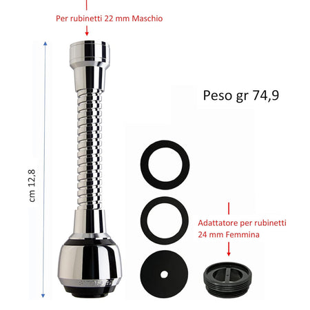 Siroflex Milady – Cannuccia rompigetto per rubinetti