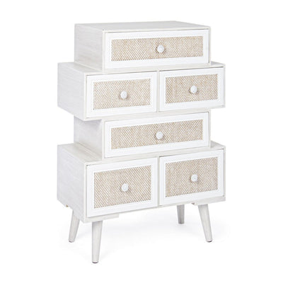 Cassettiera Montiel per interno, con 6 Cassetti, 66.5 x 36.5 x 76.5 cm