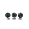 Decorazione per villaggio di Natale Albero di setole rotonde, mini, set di 3 in poliestere