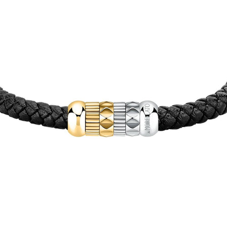 Bracciale MORELLATO uomo Moody nero / acciaio / dorato