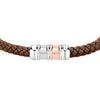 Bracciale MORELLATO uomo Moody marrone / acciaio / oro rosa