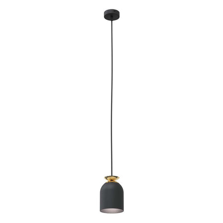 Sospensione Contemporanea 1 Luce Target In Acciaio Nero E Oro