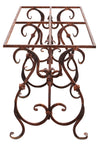 Biscottini Base tavolo in ferro pieno L200xPR70xH74 cm. forgiato mano trattato, Offerta