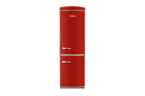 FRIGORIFERO RETRÒ COMBINATO TOTAL NO-FROST SEVERIN ROSSO 60 CM APERTURA DX O SX