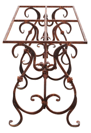 Biscottini Base tavolo in ferro pieno L200xPR70xH74 cm. forgiato mano trattato, Offerta