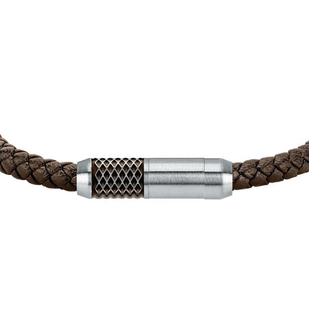 Bracciale SECTOR uomo Bandy pelle marrone / acciaio