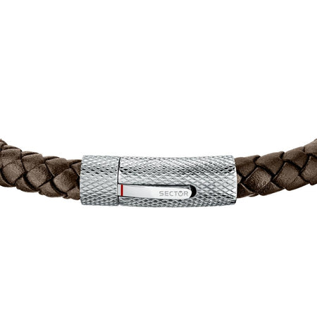 Bracciale SECTOR uomo Bandy pelle marrone - 20 cm