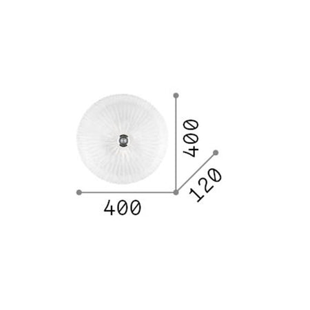 Plafoniera Classica Shell Vetro Ambra 3 Luci E27