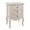 Comodino Clarisse per camera, Struttura In Legno Paulownia Con Piano Impiallacciato