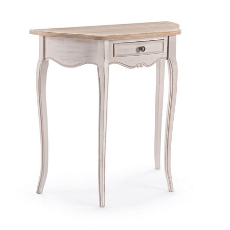 Consolle "Clarisse" struttura in legno paulownia con piano impiallacciato per interni