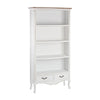Libreria Justine struttura in legno paulownia colore bianco per interno