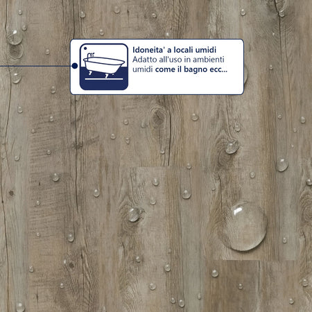 Pavimento PVC Adesivo Effetto Legno - Listoni 15,2 x 91,4 cm - Spessore 2.0 mm Confezione 2.20mq