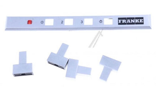 Kit mascherina + tasti pannello di controllo silver 3V Franke 33.0067.473