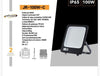 PROIETTORE A LED 100W FARO A LED 100W LUCE BIANCA LED SOTTILE FARO SLIM