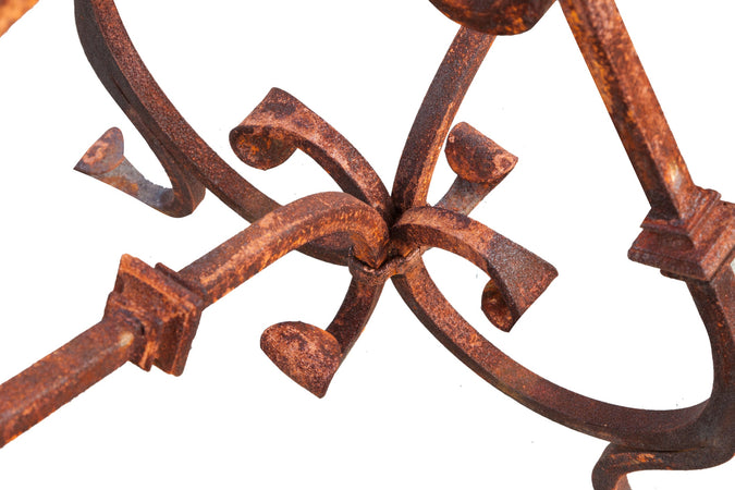 Biscottini Base Tavolo Biscottini Ferro Pieno Forgiato Mano Robustissima Design Naturale