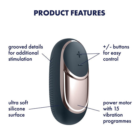 Vibratore clitoride ricaricabile Satisfyer Dark Desire Lay-on