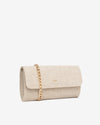 Nero Giardini pochette tessuto lino lurex beige E644121DE412
