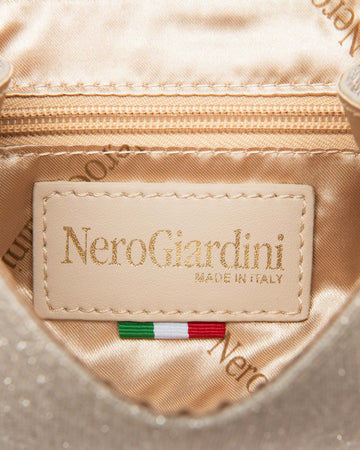 Nero Giardini pochette tessuto lino lurex beige E644121DE412