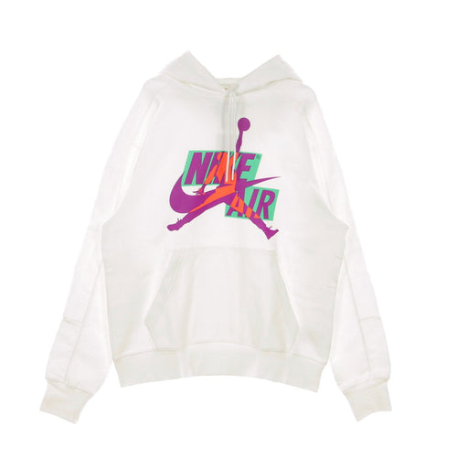 JORDAN Felpa Cappuccio Uomo Jumpman Classics White/white/white da uomo