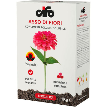 Cifo Asso di Fiori – Concime polvere piante verdi e fiorite kg.1