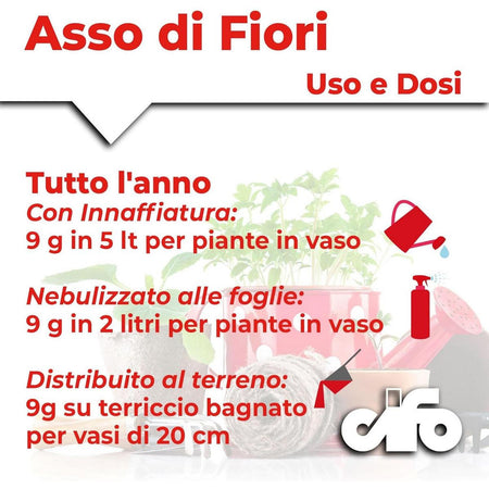Cifo Asso di Fiori – Concime polvere piante verdi e fiorite kg.1