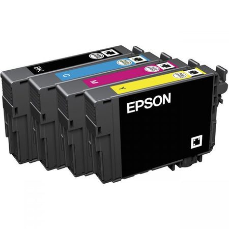 C13T18164020 Cartuccia Ink Originale Nera Ciano Magenta Gialla per Epson XP212/215/225/312/315/322/325/412/415/422/425 Capacità 470 Pagine Blister 4 pezzi