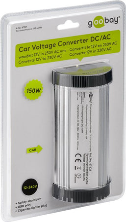 Alimentatore da Auto DC/AC 150W da 12V a 230V con porta USB