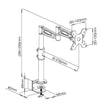 Supporto da scrivania per Monitor 13-27'' braccio lungo inclinabile