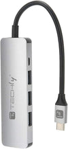 Hub USB-C&trade SuperSpeed 4 Porte USB3.0 con PD, Alluminio