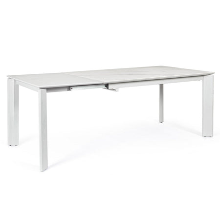 Tavolo "Briva" allungabile rettangolare con piano in ceramica e supporto in mdf