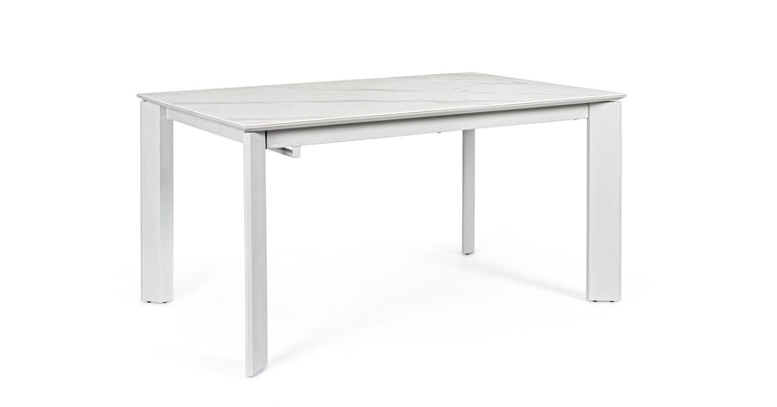 Tavolo "Briva" allungabile rettangolare con piano in ceramica e supporto in mdf