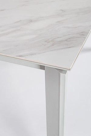 Tavolo "Briva" allungabile rettangolare con piano in ceramica e supporto in mdf