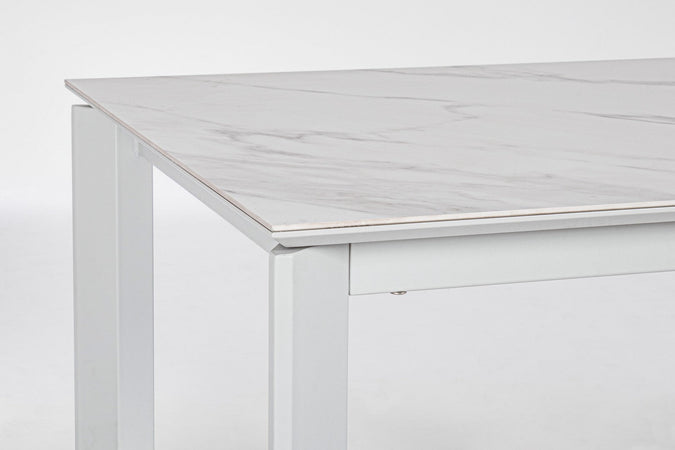 Tavolo "Briva" allungabile rettangolare con piano in ceramica e supporto in mdf