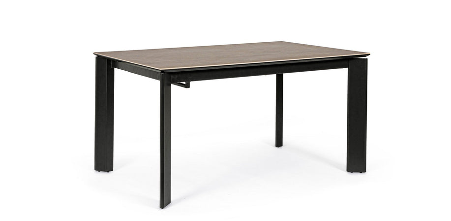 Tavolo "Briva" allungabile rettangolare con piano in ceramica e supporto in mdf