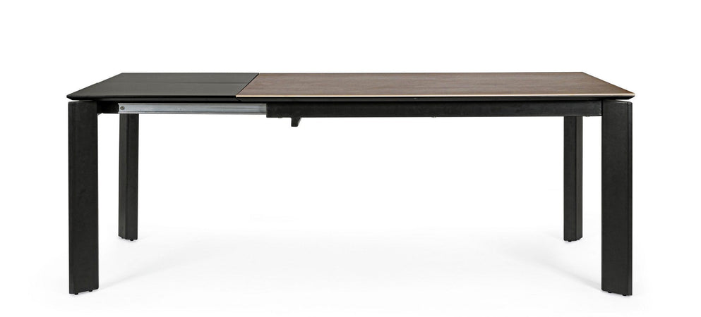 Tavolo "Briva" allungabile rettangolare con piano in ceramica e supporto in mdf