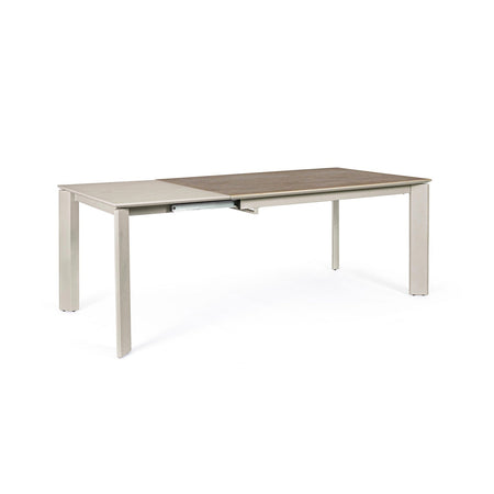 Tavolo "Briva" allungabile rettangolare con piano in ceramica e supporto in mdf
