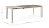 Tavolo Briva allungabile rettangolare con piano in ceramica e supporto in mdf