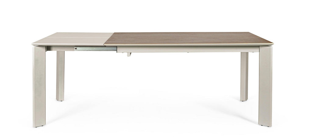 Tavolo "Briva" allungabile rettangolare con piano in ceramica e supporto in mdf