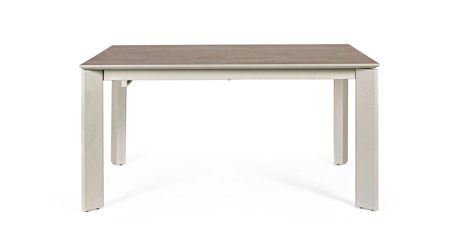 Tavolo "Briva" allungabile rettangolare con piano in ceramica e supporto in mdf