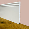 Battiscopa PREMIUM in legno MASSELLO mod.DUCALE 144x15 laccato bianco liscio (prezzo al metro) - Eternal Parquet