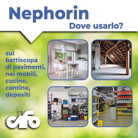 Cifo NEPHORIN Insetticida per ambienti domestici – Spray multi-insetto 500 ml