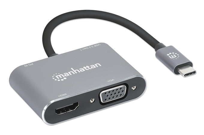 Convertitore USB-C&trade a HDMI e VGA 4-in-1 con Power Delivery