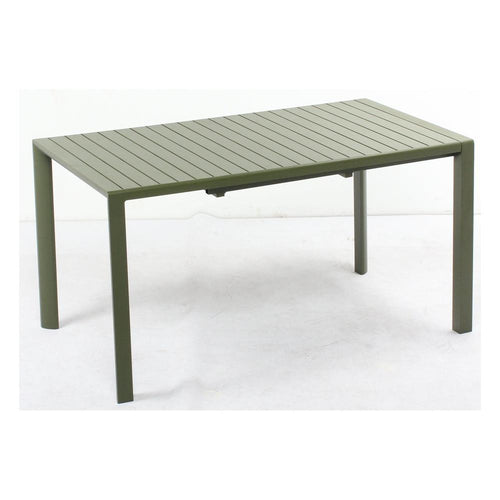 AMICASA CAROL Tavolo da esterno Allungabile Verde oliva 140 cm