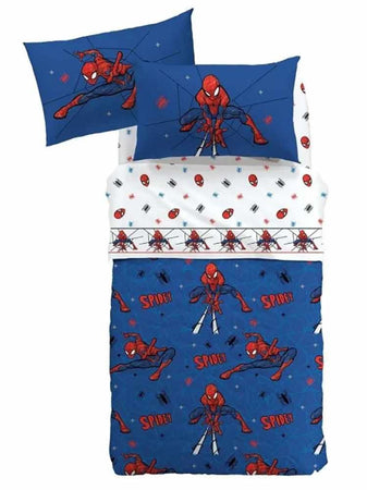 CALEFFI TRAPUNTINO COPRILETTO TRAPUNTATO SPIDERMAN SPIDEY COTONE 1 PIAZZA LETTO SINGOLO