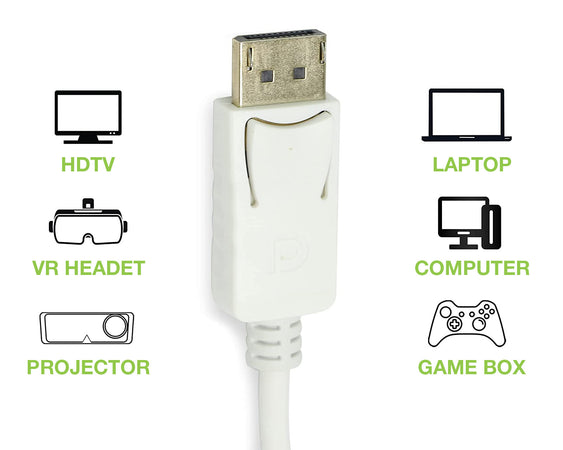 Adattatore Attivo DisplayPort 1.2 Maschio HDMI Femmina 4K 30Hz 15cm Bianco
